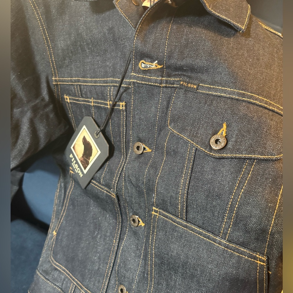 Filson Lined Denim Short Cruiser Jacket USA MADE